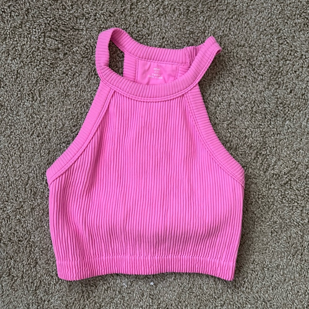 aerie high neck bra top